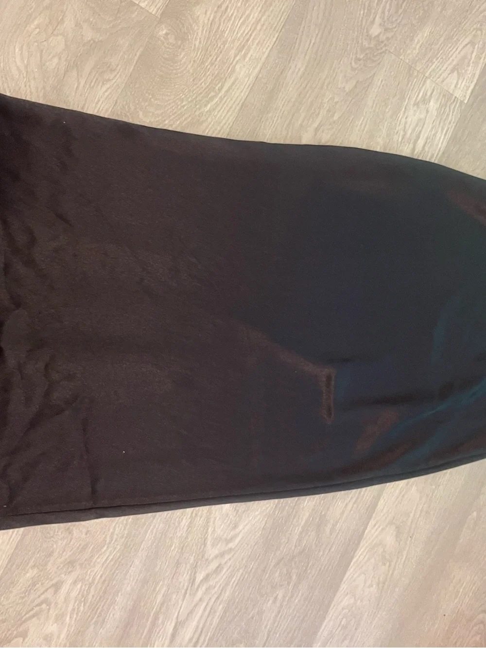 Zara Black Maxi Slip Skirt with Lace Waist - Picture 4 of 5